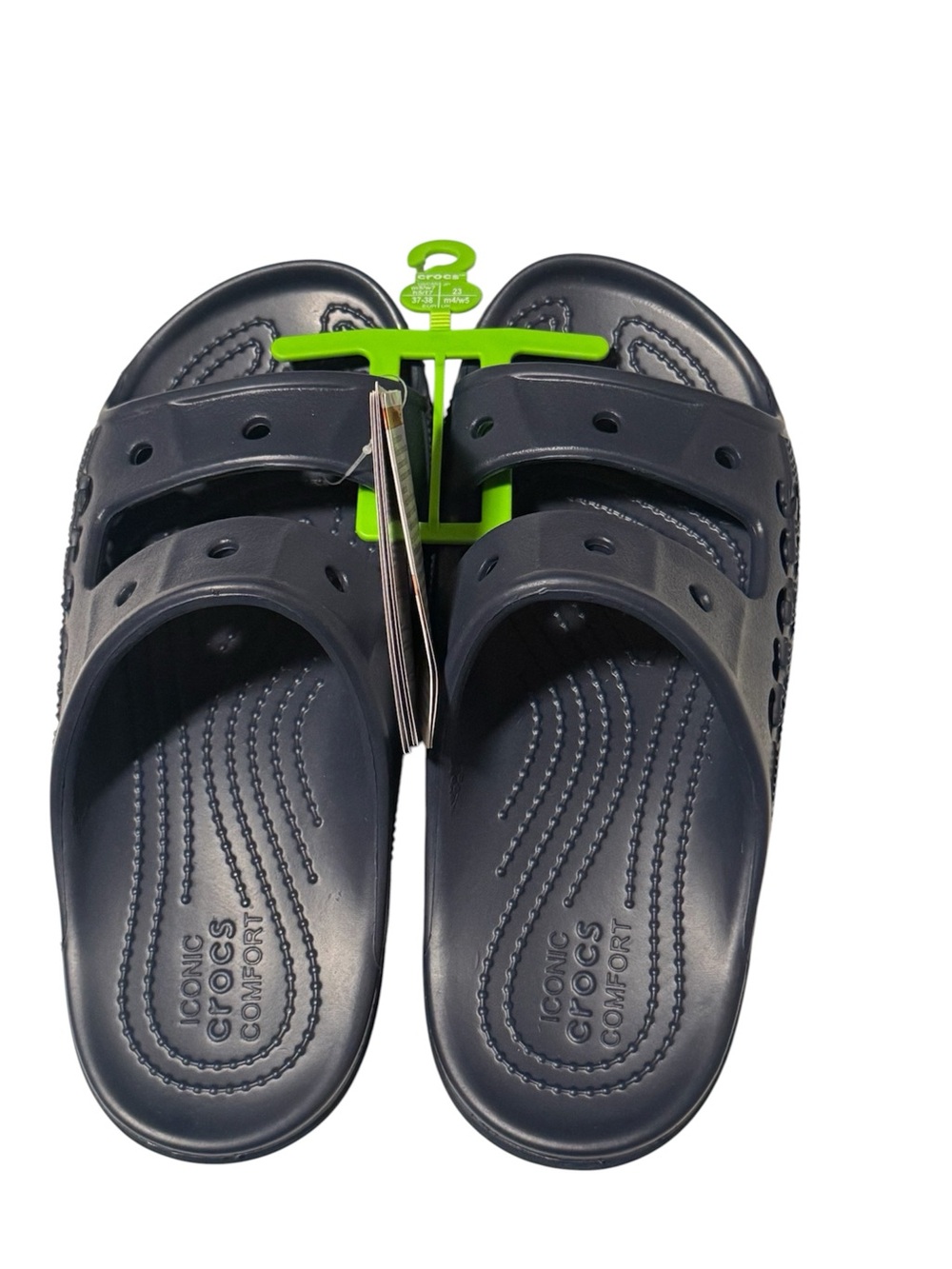 Crocs Kids' Navy Slide Sandals - Lightweight Comfort